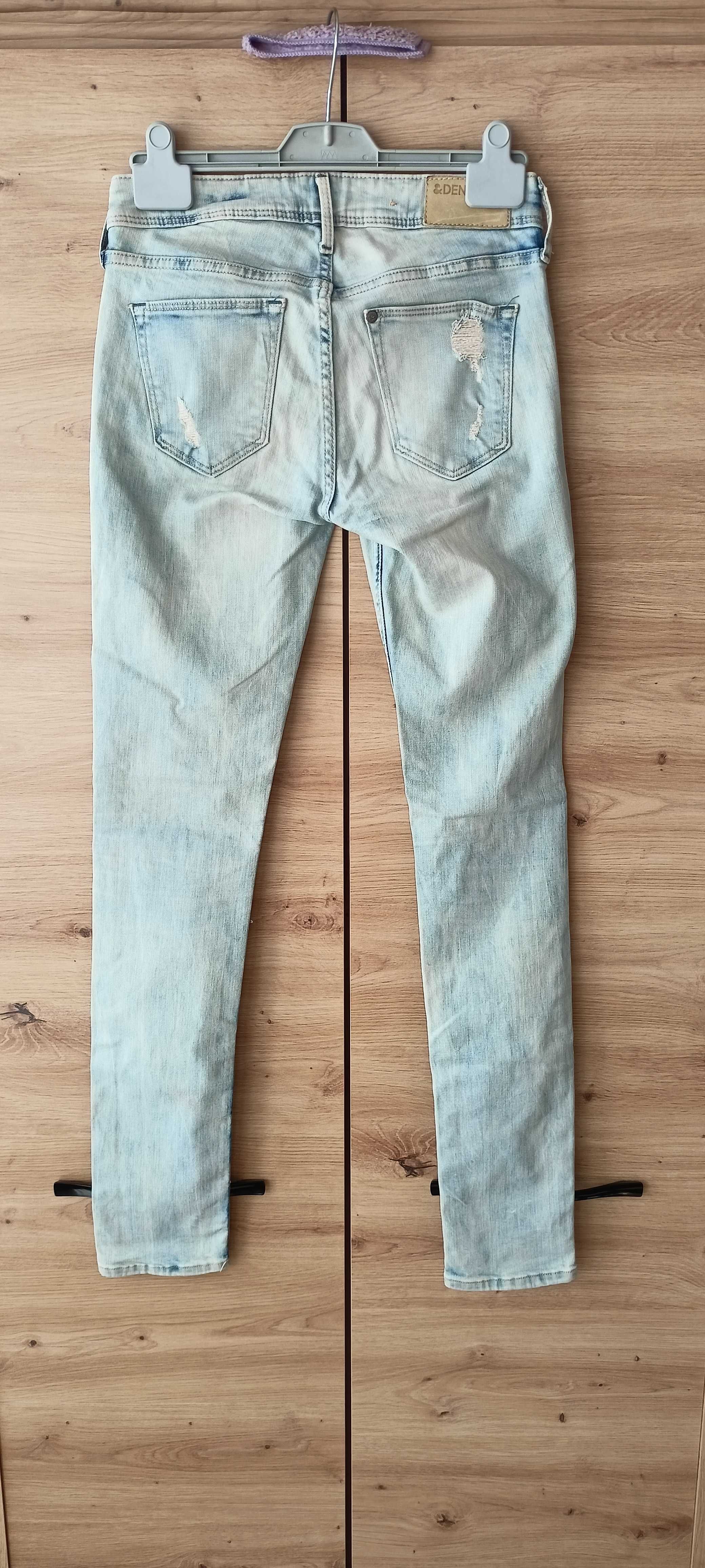 Spodnie jeansy h&m denim 97% bawełna