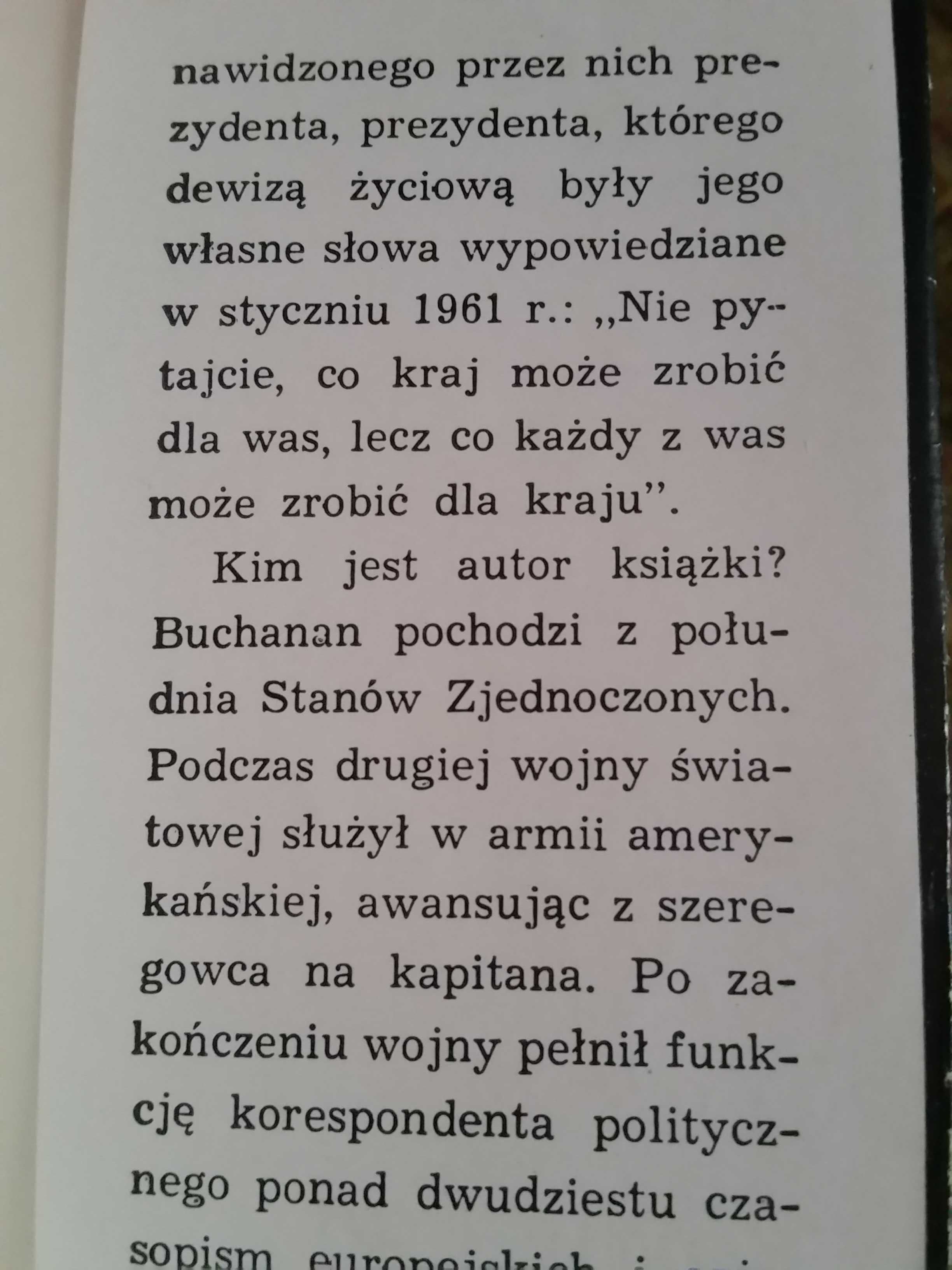 Kto zabił Kennedyego Buchanan stara książka 1964