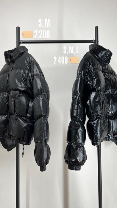 Базова пуфер куртка жіноча матова глянцева лак