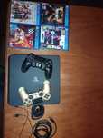 PS4 SLIM + 2 Comandos + 4 Jogos