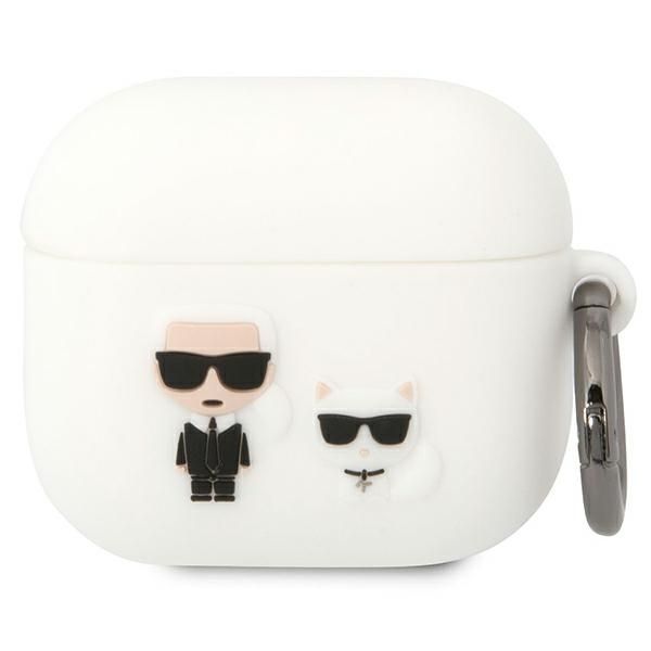 Etui na AirPods 3 Karl Lagerfeld - silikonowy pokrowiec biały