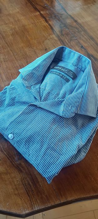 Koszula Vintage w prążki z długim rękawem S (37)