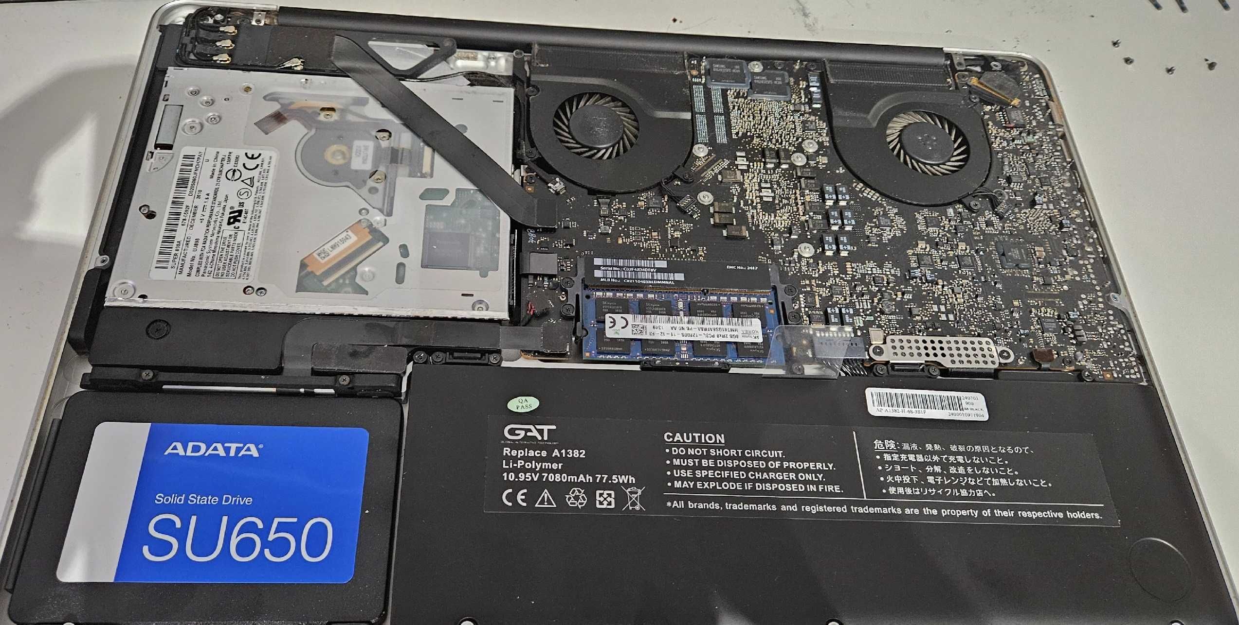 Macbook Pro 8,2 15", początek 2011 (A1286) - i7/16GB RAM/512GB SSD