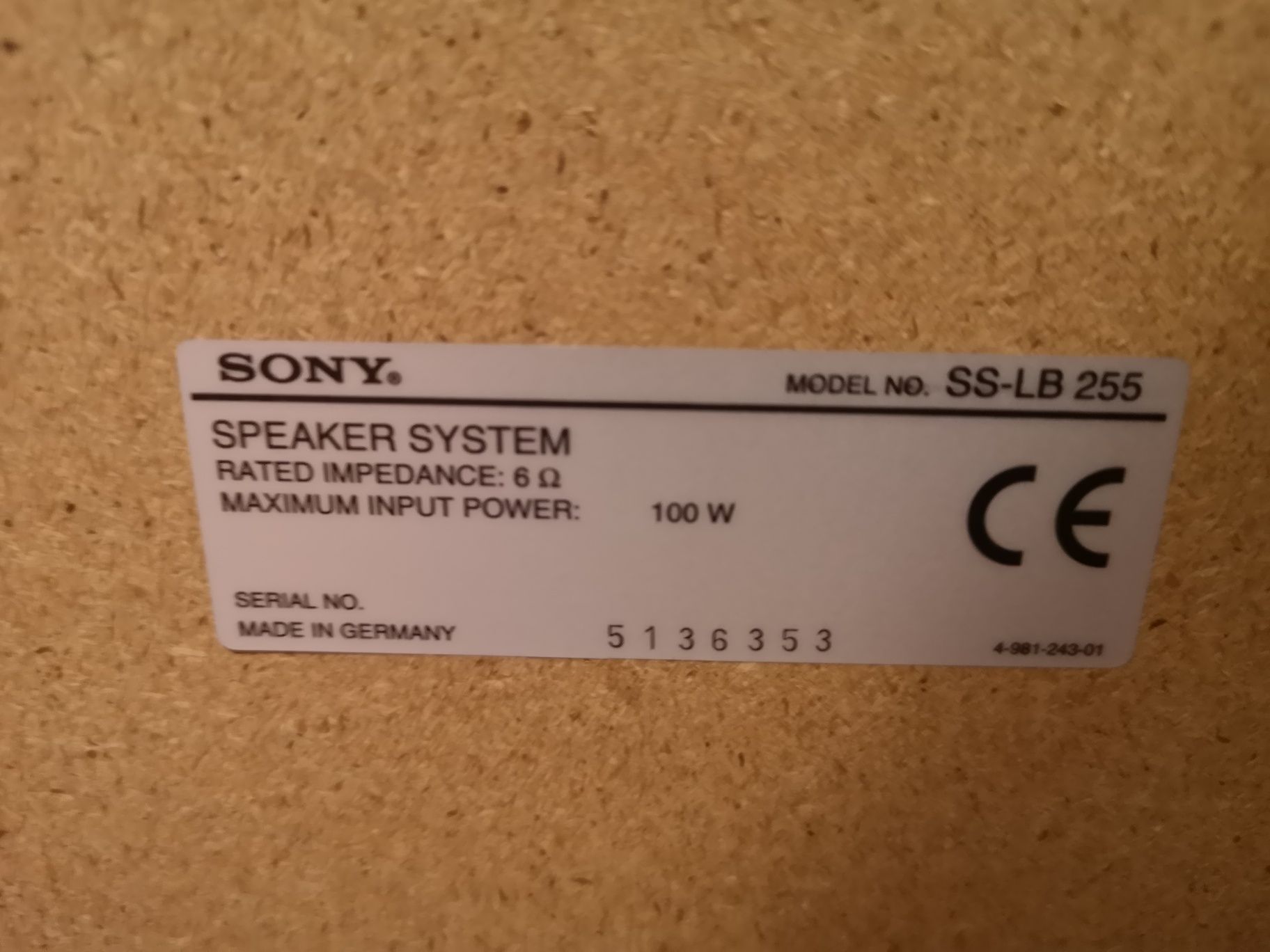 Wieża Sony Hi Fi compact LBT-N255 z głośnikami