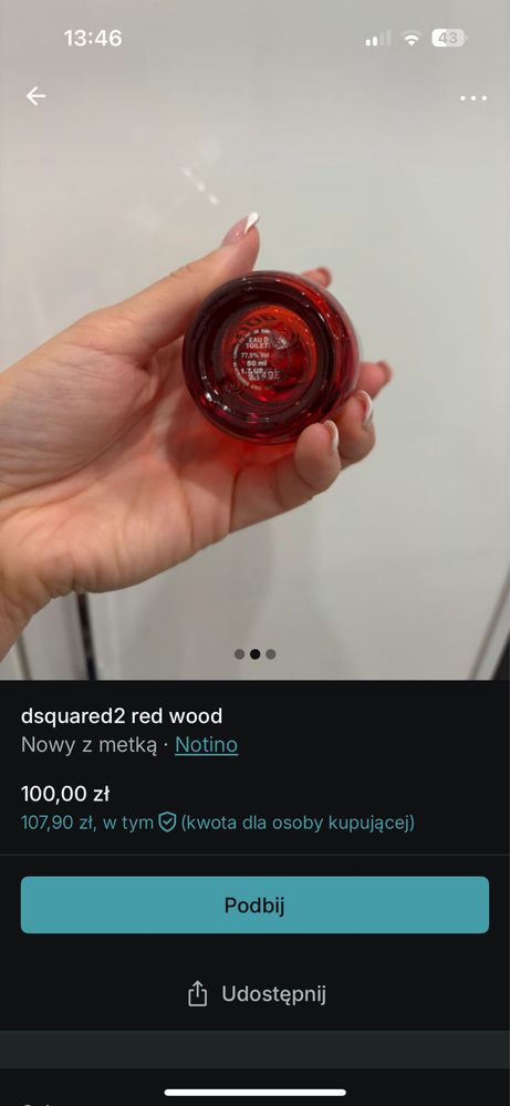 Dsquared 2 Red Wood 50 ml