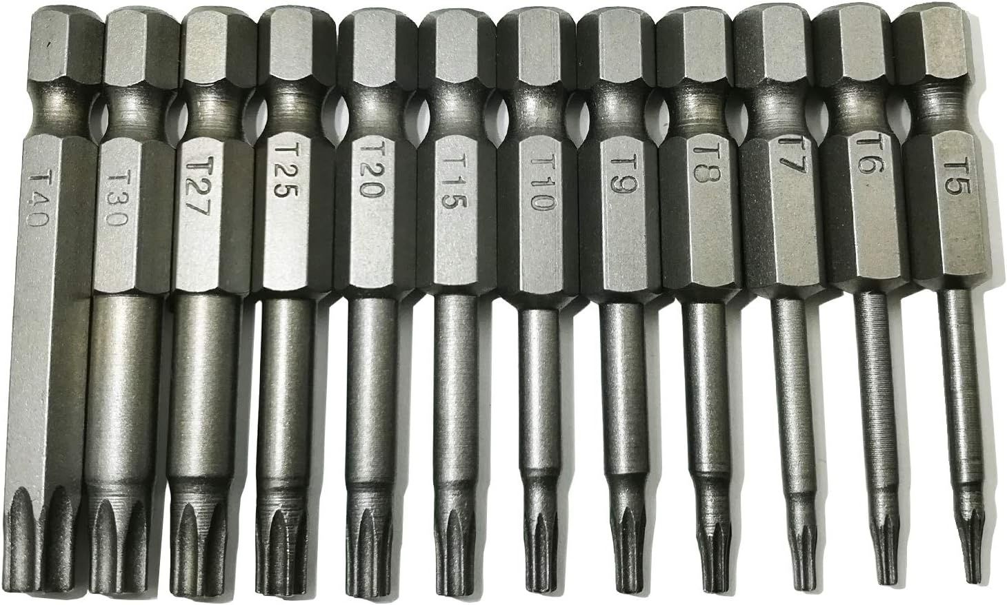 Conjunto de 12 bits torx longos para aparafusadora