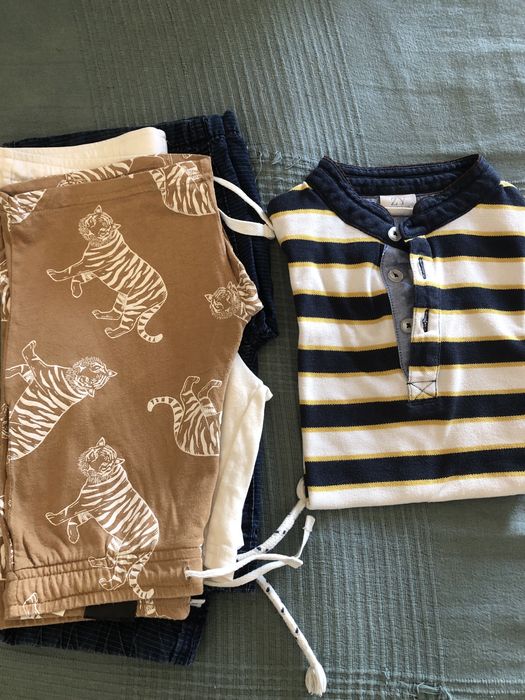 Lote 3 calções e t-shirt