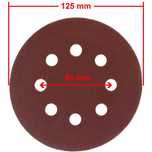 10szt PAPIER ŚCIERNY RZEP KRĄŻEK Krążki Ścierne Na Dysk 125mm P120