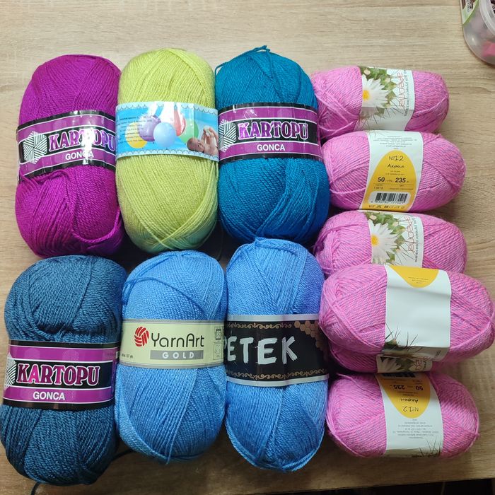 Пряжа 100% акріл