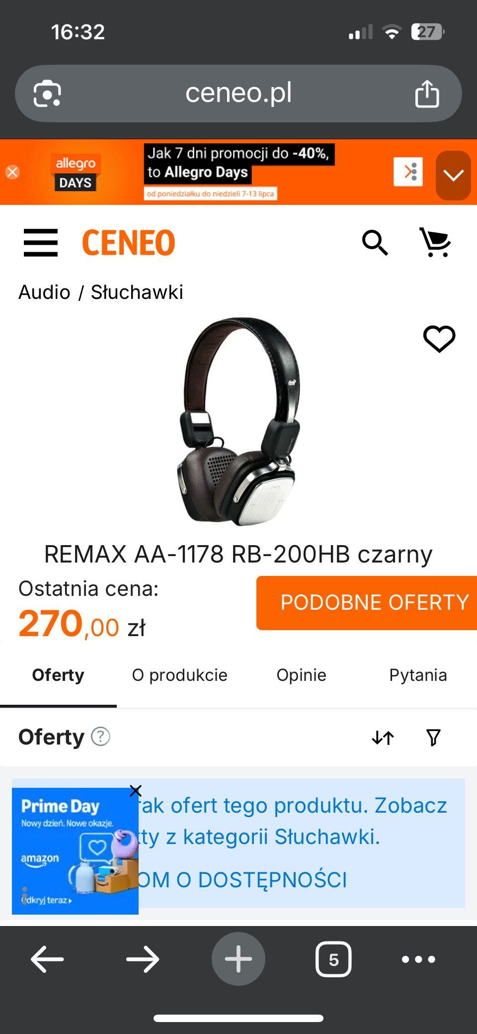 REMAX RB-200HB Sluchawki bluetooth