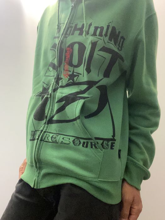Hoodie verde da lightning bolt