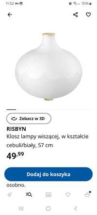 Zamienie 2 lampy i klosz sufitowy IKEA