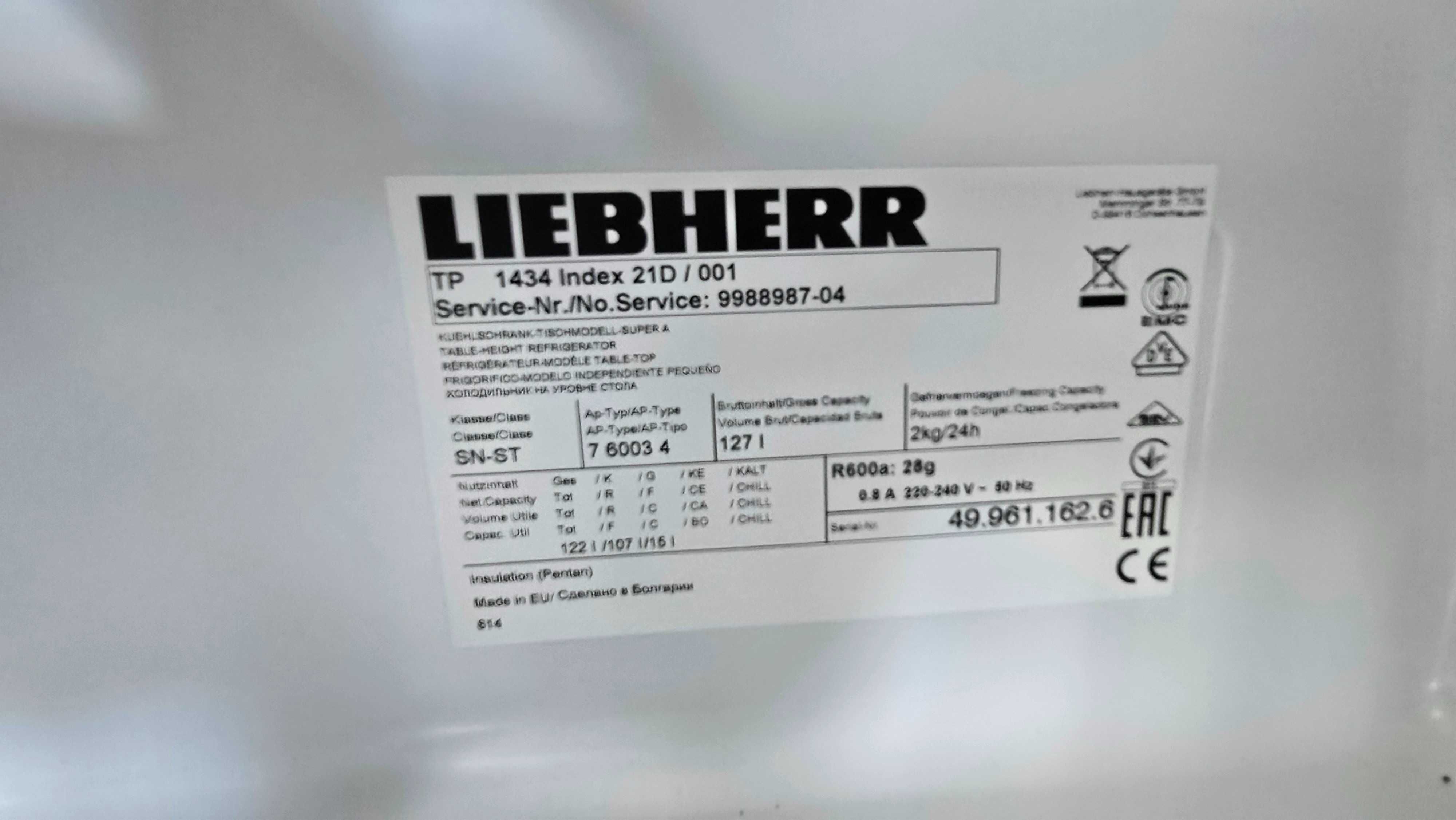 Powystawowa mała lodówka Liebherr TP1434 55cm