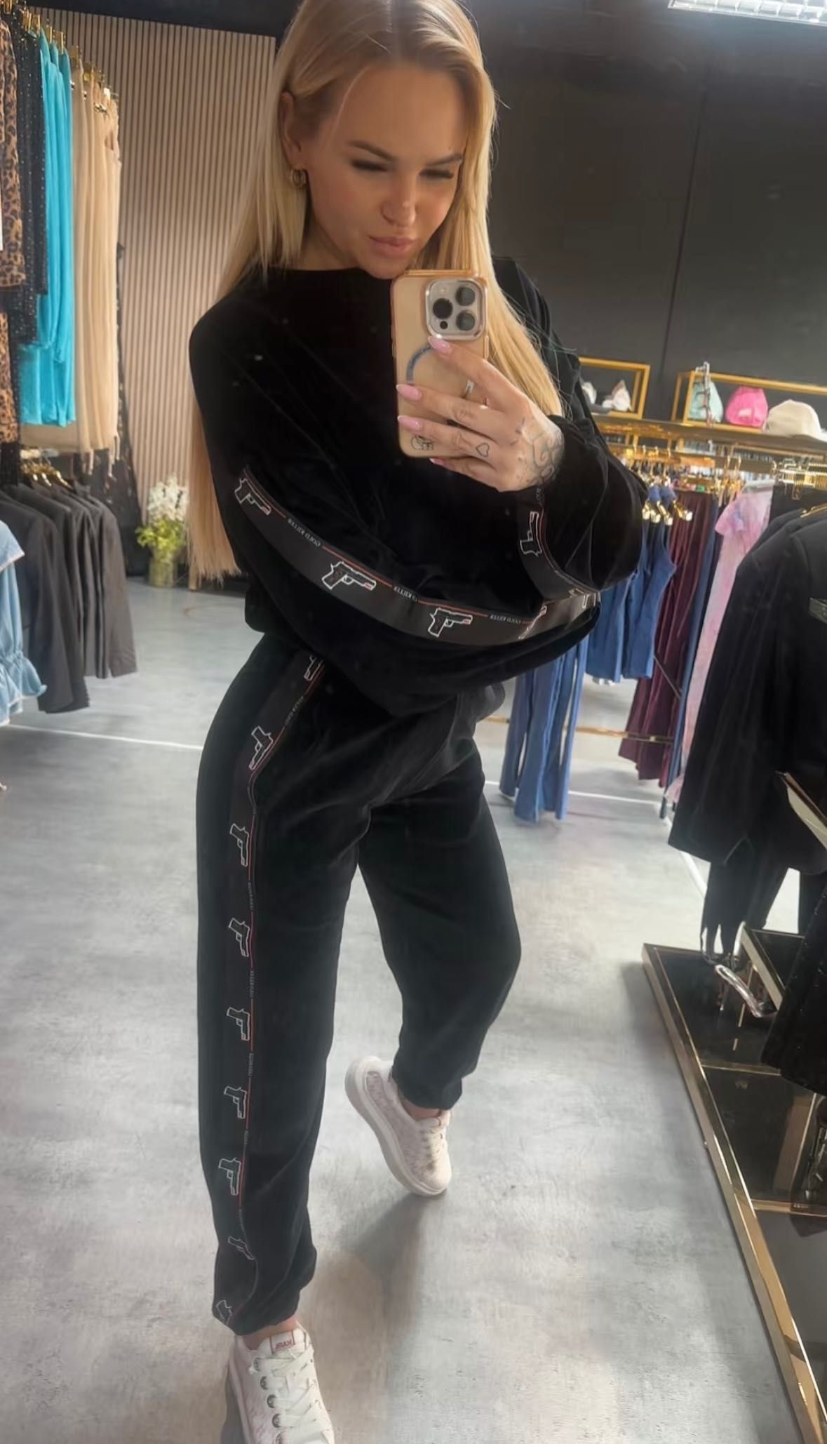 Dres welurowy damski Gold Killer