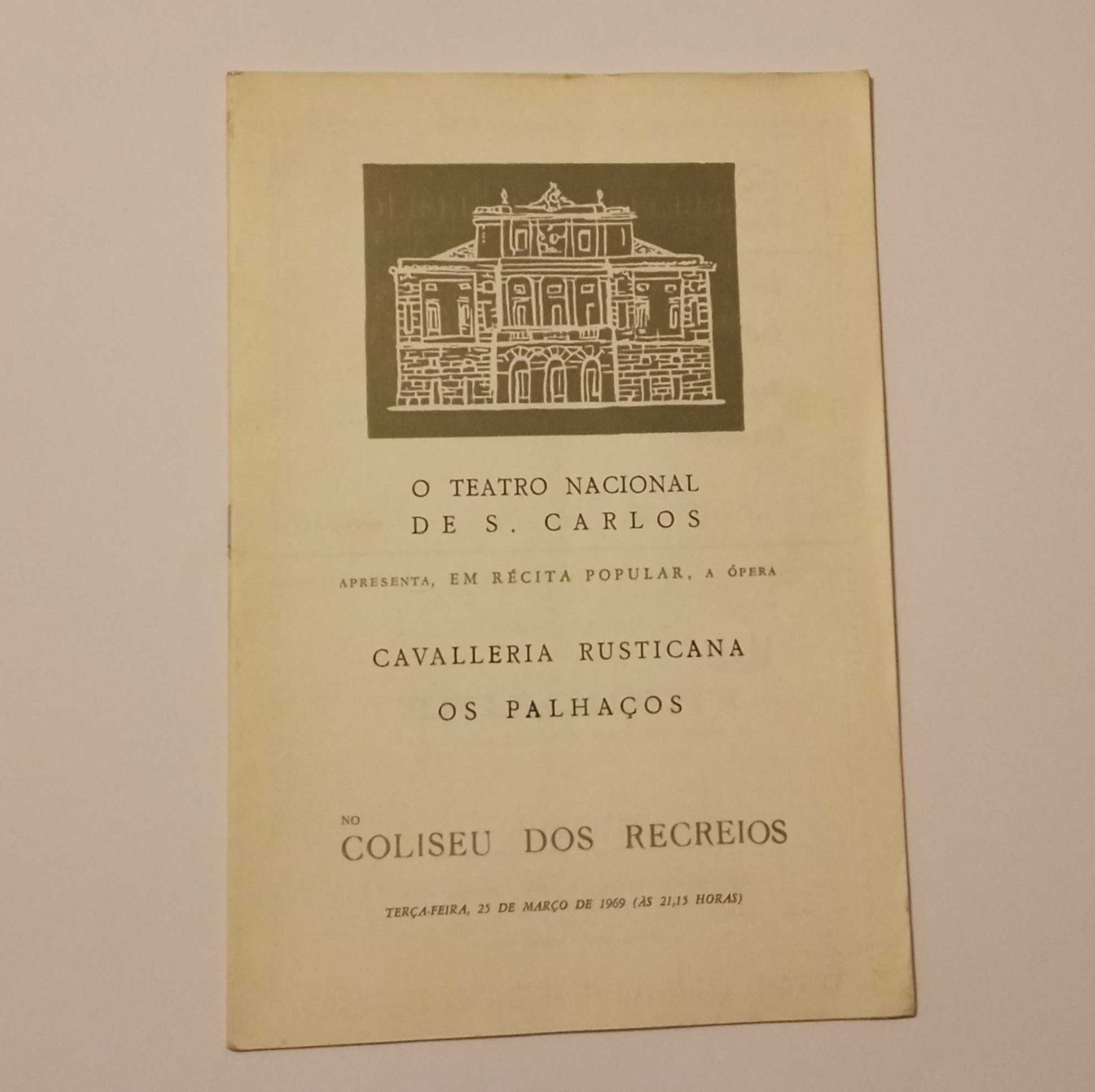 Programas do Teatro Nacional de S. Carlos