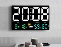 Настольные/настенные электронные LED часы, термометр, гигрометр