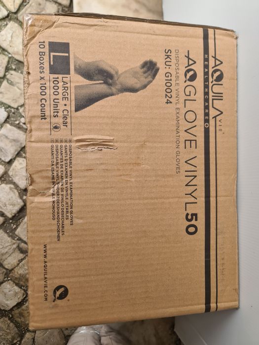 Luvas de vinil 1000 uni