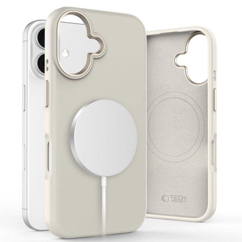 Tech-Protect Silicone Pure Magsafe Iphone 16 Cosmic Latte
