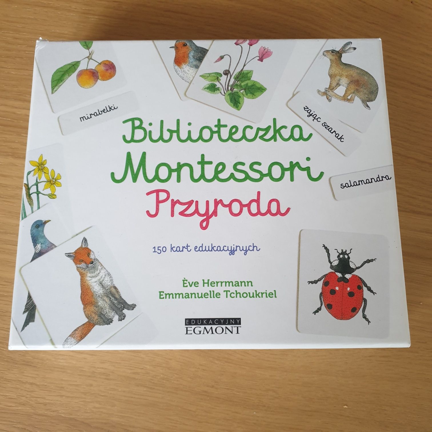 Biblioteczka Montessori Przyroda Egmont karty edukacyjne