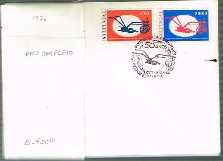 PORTUGAL Sobrescritos  DE 1ºdia (FDC'S) Anos de 1976 A 1981 COMPLETOS