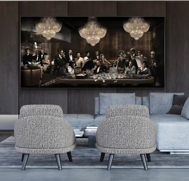 Картина класична godfather scarface настінна велика мафія