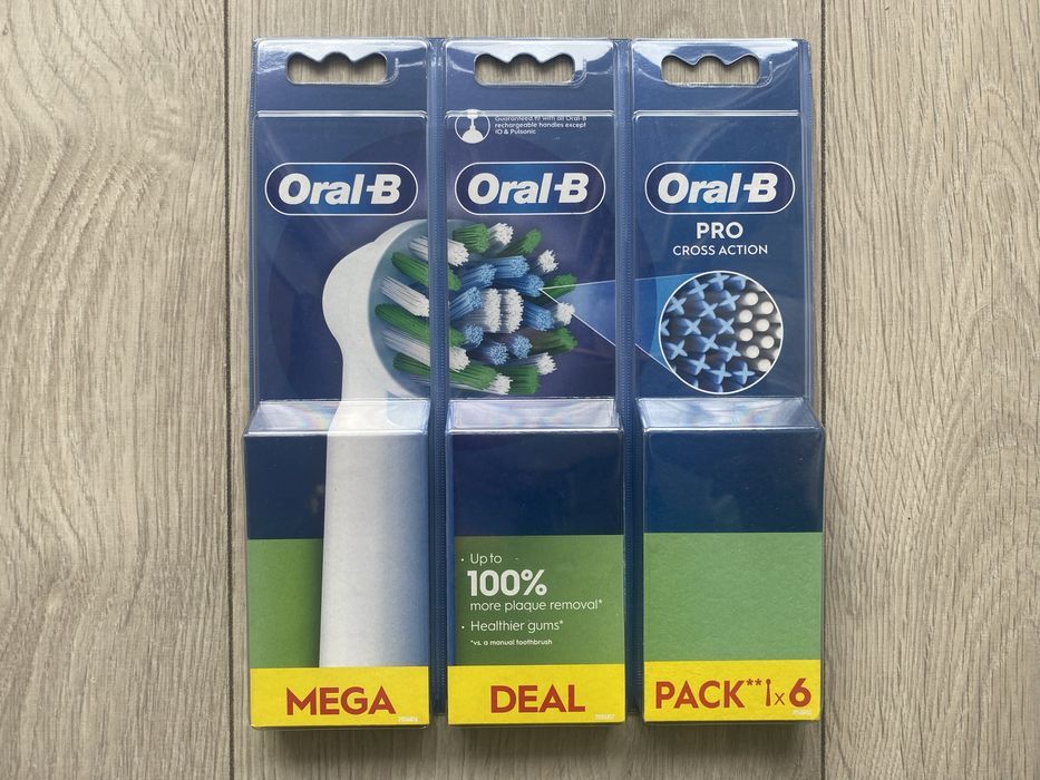 6x Oral-B Pro Cross Action Końcówki do szczoteczek elektrycznych