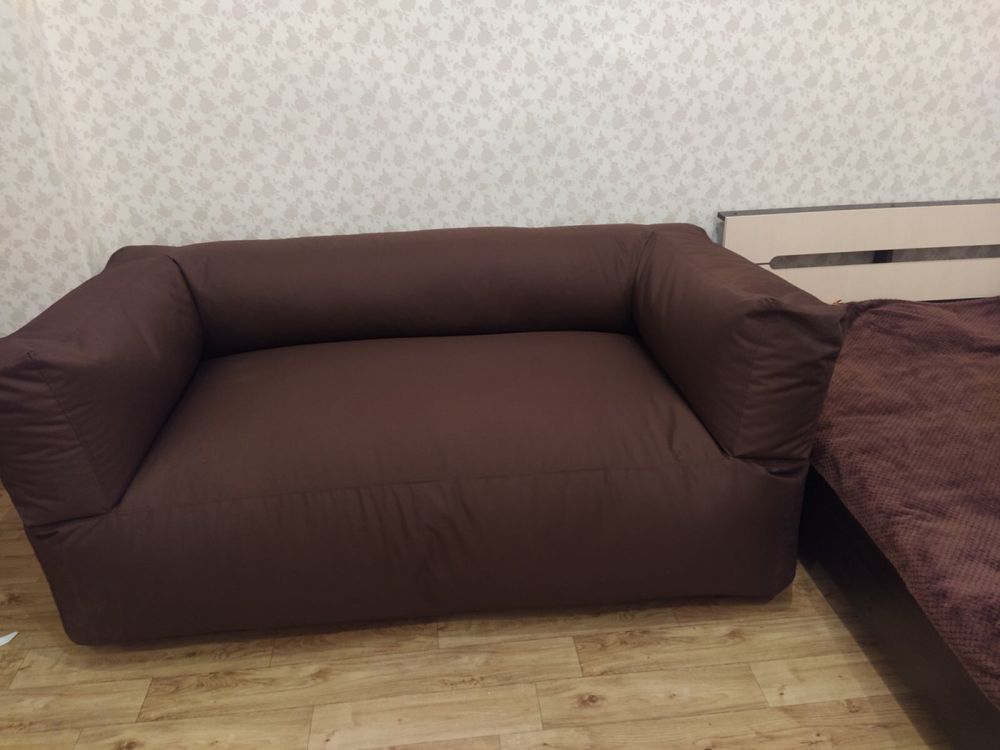 Диван бескаркасный большой, диванчик, пуф, кресло-мешок, мебель, диван