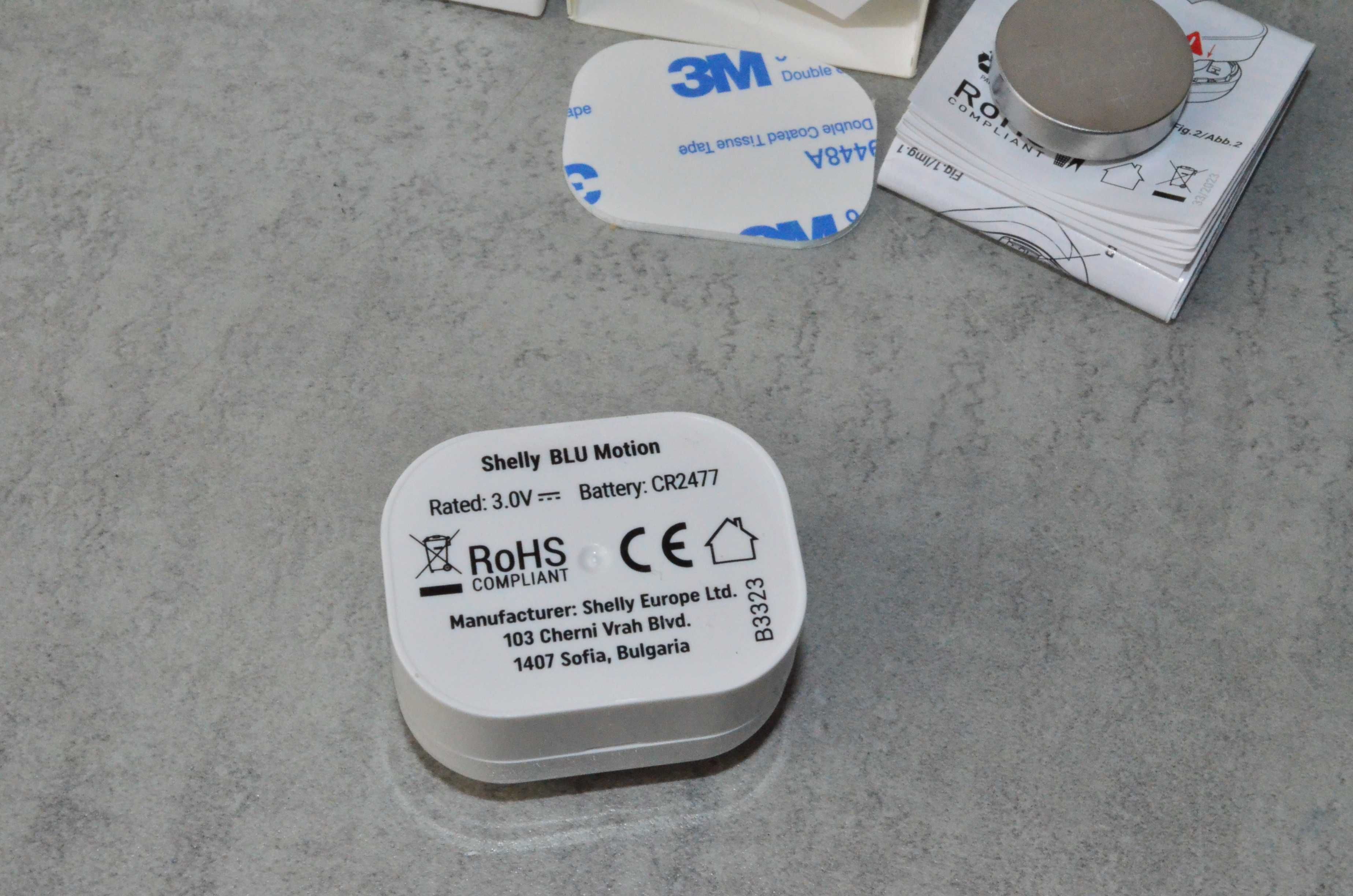Czujnik Ruchu SHELLY-BLU-MOTION - Bezprzewodowy, Bluetooth, Smart Home