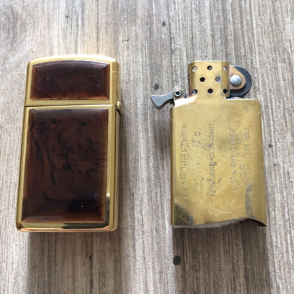 Зажигалка Zippo slim golden tortoise