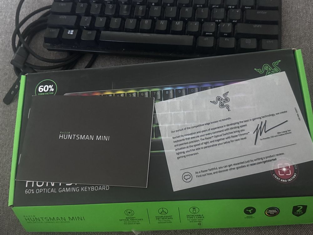 Klawiatura Huntsman Mini 60% optical gaming keyboard red switch