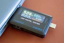 Medidor de Tensão e Corrente Dual USB, Novo