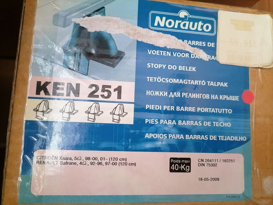 Apoio para Barras Norauto - 5€