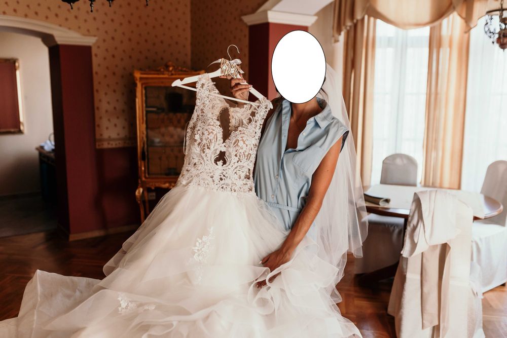 Przepiękna suknia ślubna rozmiar 36, wszyty biustonosz, nowa za 5790