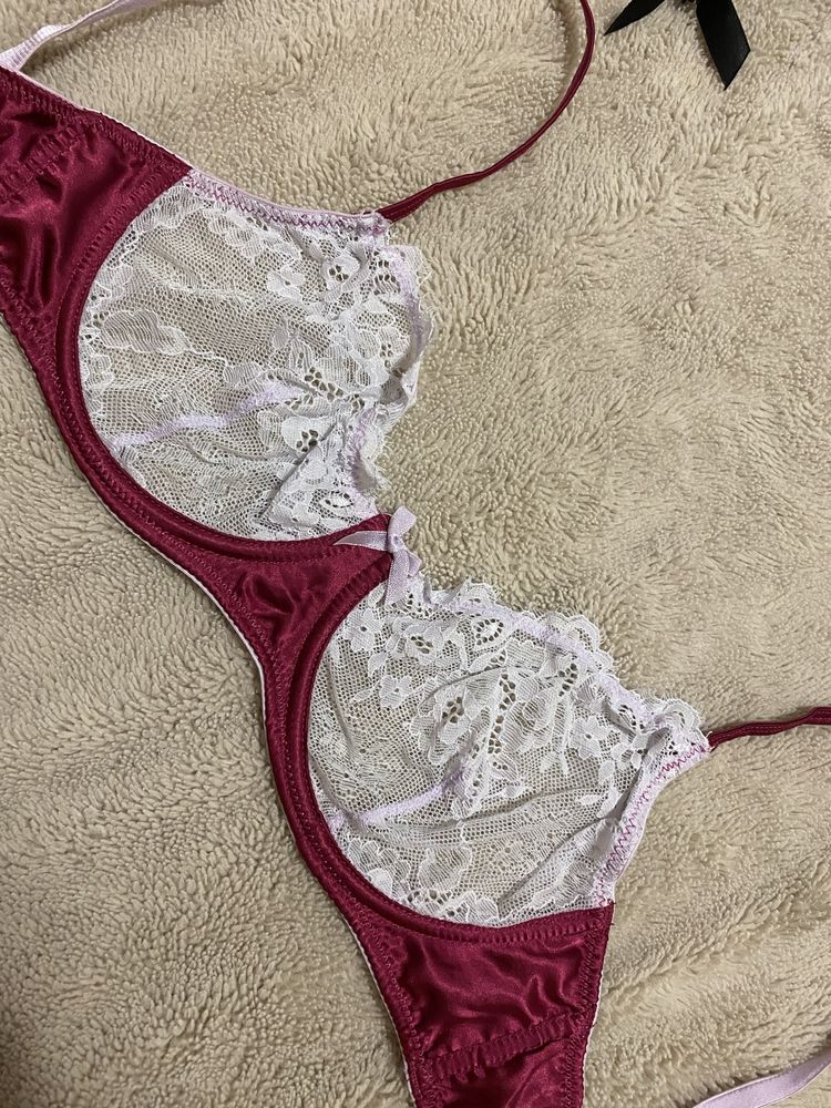 Білизна M&S La Senza TopShop пеньюар корсет тигровый бюст розовый S