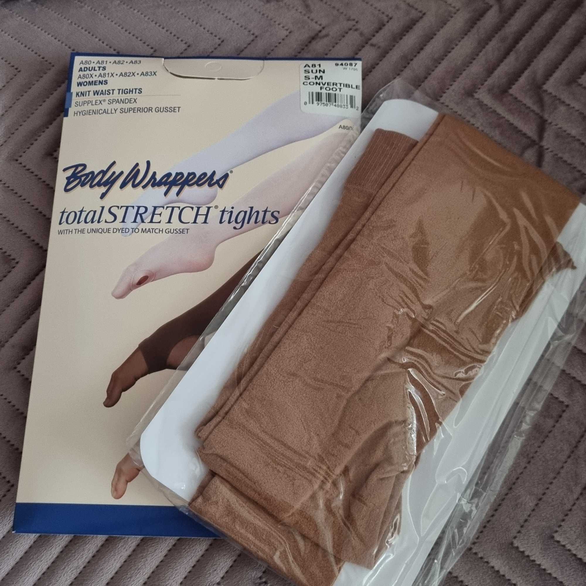 Damskie taneczne rajstopy legginsy Body Wrappers Total Stretch S-M