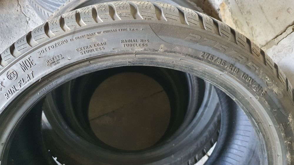 Komplet opon zimowych 19 "tył 275 35 przód 245 40 Pirelli run flat