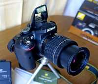 Lustrzanka Nikon d5300 z obiektywem cały komplet jak ze sklepu.