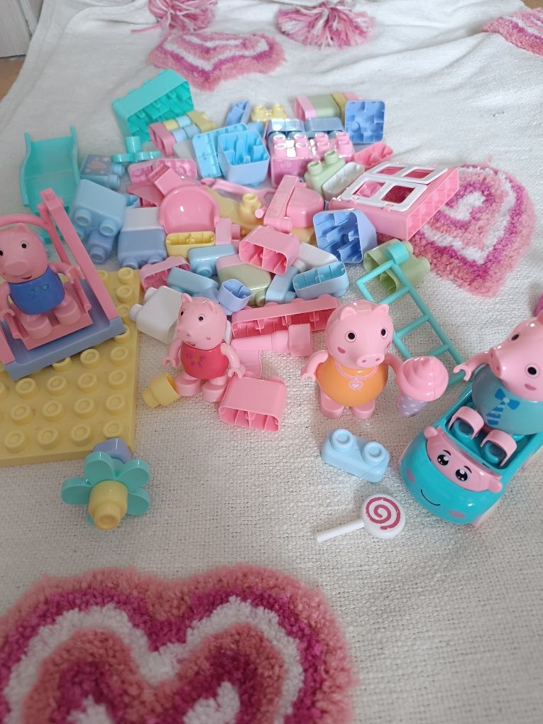 Gra memory, książka, duże klocki. Świnka Peppa