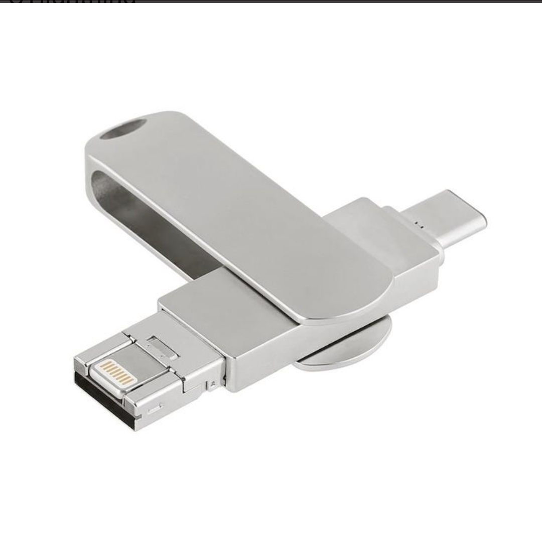 Флешка Flash Drive 64/128 Gb гб 3в1 Type-C, Lightning, Usb для Apple i