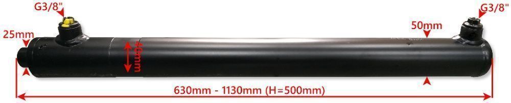Siłownik Hydrauliczny SMTG 40x25 SKOK 500 2-STR [2259]