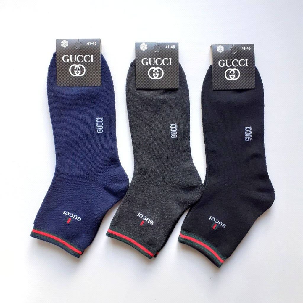 Чоловічі махрові шкарпетки Gucci (12 пар)