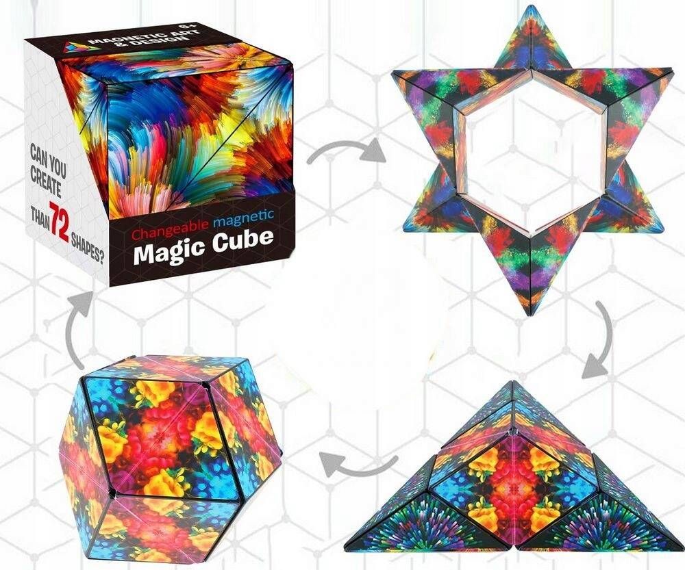 Magnetyczna Kostka Magic Cube Fidget Antystresowy Układanka Gra
