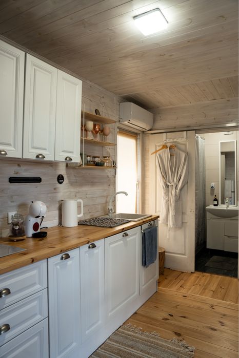 Дивовжний будиночок на березі чистого озера