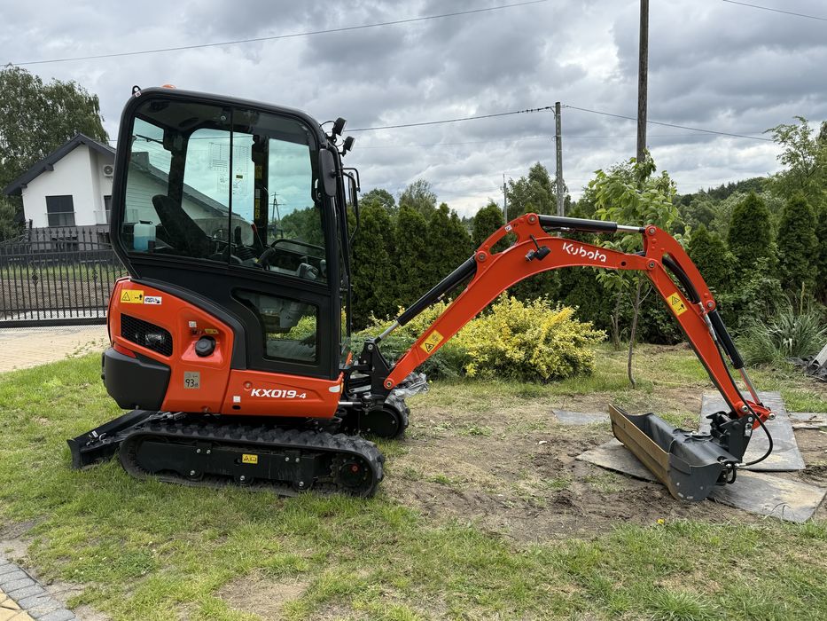 wynajem koparki kubota kx 19 bobcat CAT volvo okazja