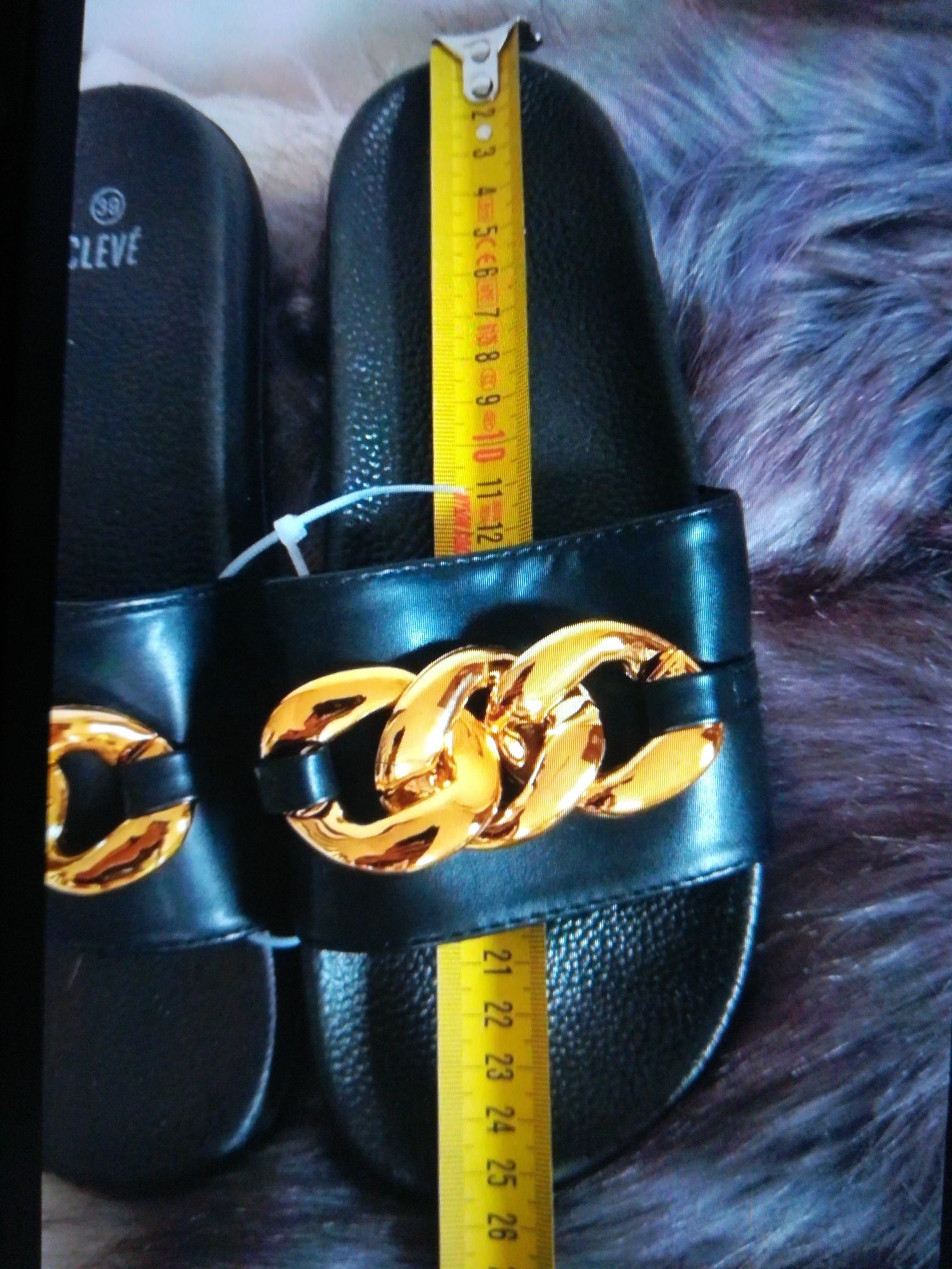 Nowe klapki z łańcuszkami r 39 butik