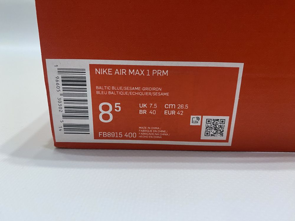 Новые ОРИГИНАЛ кроссовки Nike Air Max 1 Premium