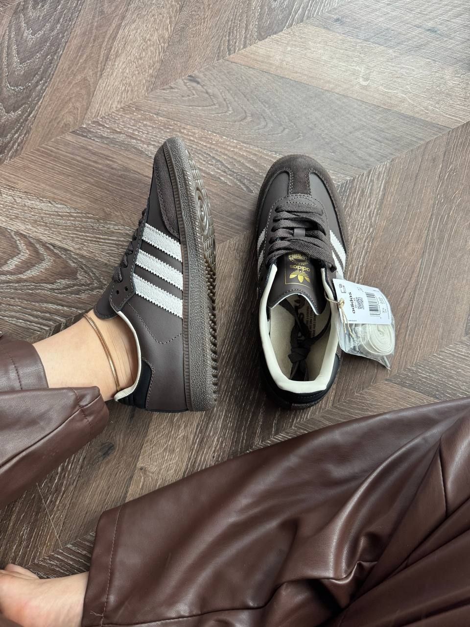 р36-40 Кросівки adidas samba brown beige