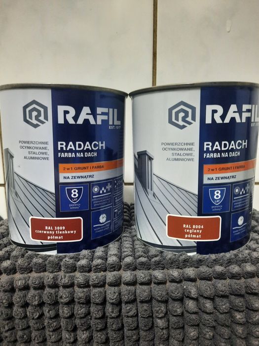 Rafil Radach Farba Na Dach 0.75 litra Farba do metalu. Różne kolory