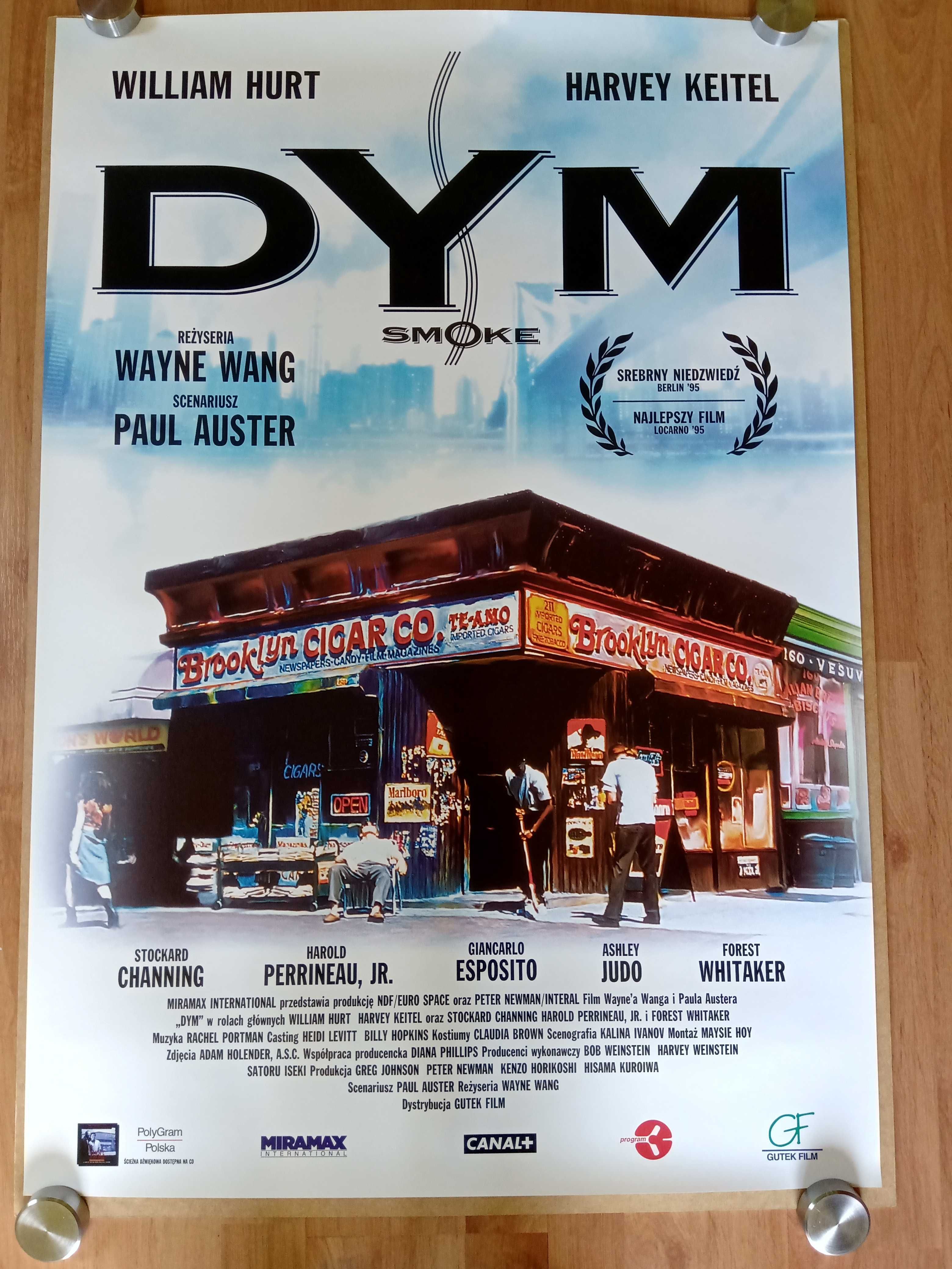 Plakat filmowy DYM/Harvey Keitel/Oryginał z 1996 roku.
