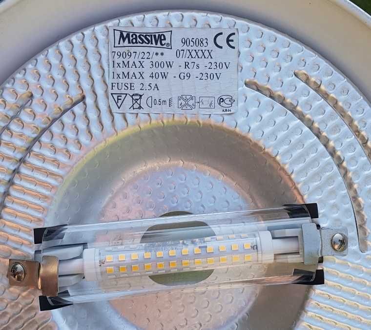 Lampa stylowa nocna stojąca stal szczotkowana polerowana